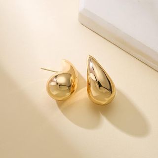 Rajputana + Chunky Gold Hoop Earrings