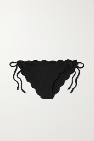 Marysia + + Net Sustain Mott Recycled Seersucker Bikini Briefs