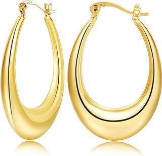 Kisspat + Chunky Gold Hoop Earrings