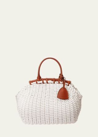 Ralph Lauren Collection + Mini Wicker Basket Top-Handle Bag