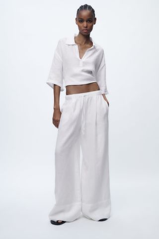 Zara + Linen Blouse