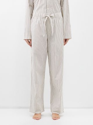 Tekla + Striped Organic-Cotton Pyjama Trousers