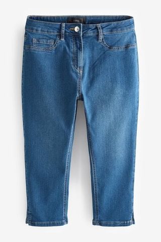 Next + Dark Blue Pedal Pusher Cropped Jeans