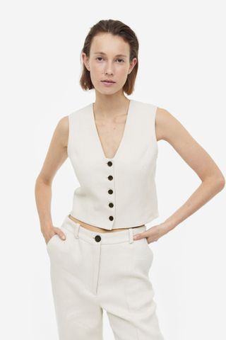 H&M + Linen Suit Waistcoat