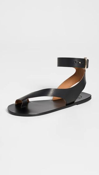 ATP Atelier + Aquara Black Vacchetta Sandals