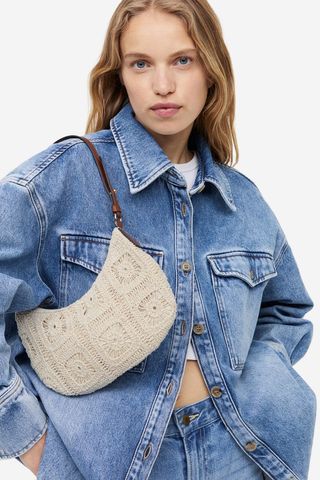 H&M + Crochet-Look Shoulder Bag
