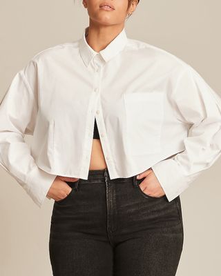 11 Honoré + Tate Button Up Cropped Shirt