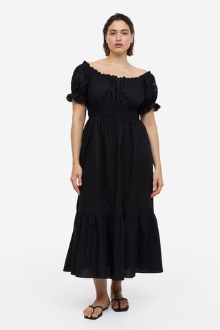 H&M + Off-The-Shoulder Cotton Dress