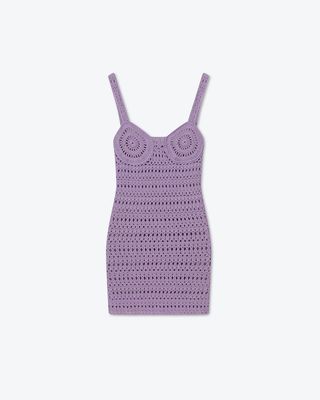 Nanushka + Maressa Crochet-Knit Dress