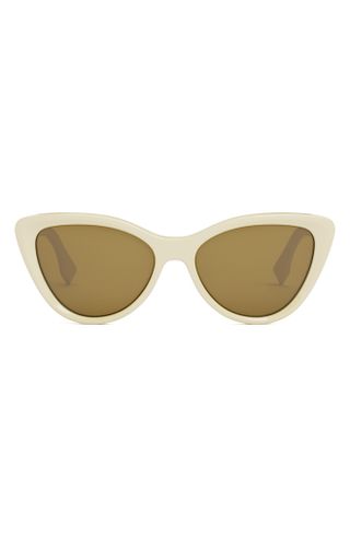 Fendi + The Fendi Lettering 55mm Cat Eye Sunglasses