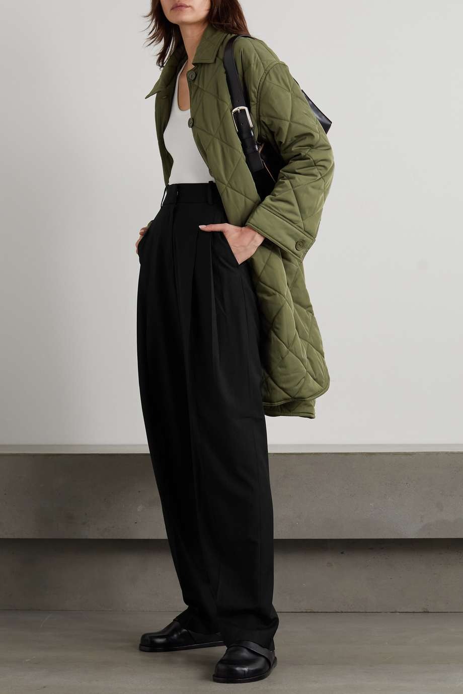 Frankie Shop + Gelso Pleated Straight-Leg Pants