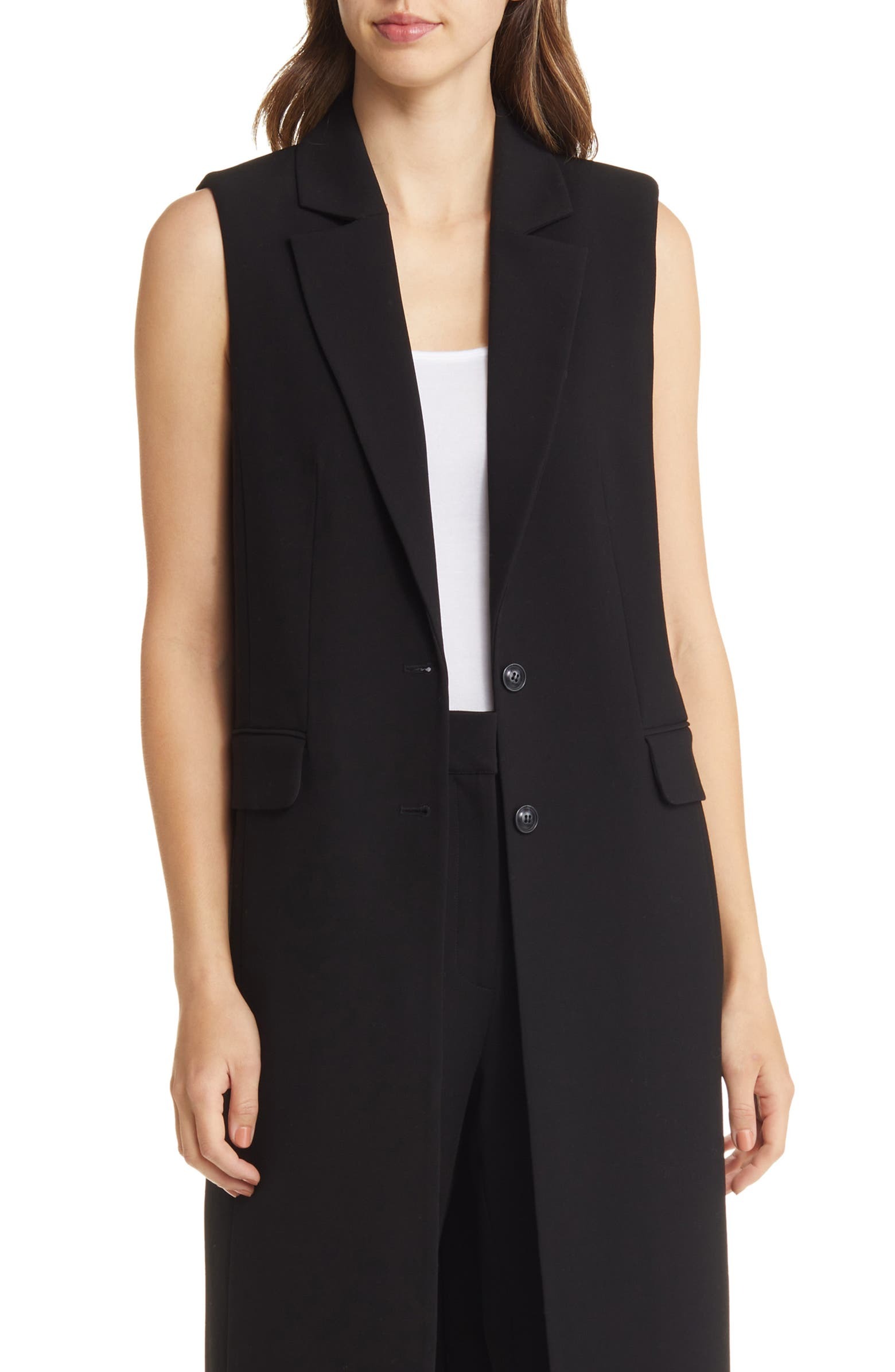 Nordstrom + Two-Button Longline Vest