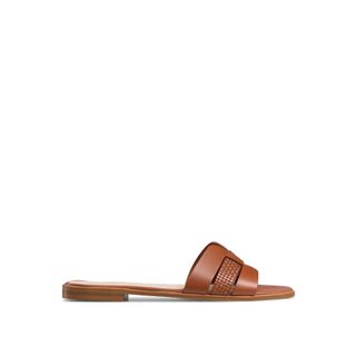 Russell & Bromley + Sandy Woven Strap Mule in Tan