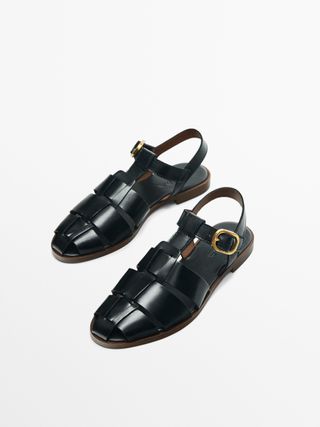 Massimo Dutti + Buckled Cage Sandals