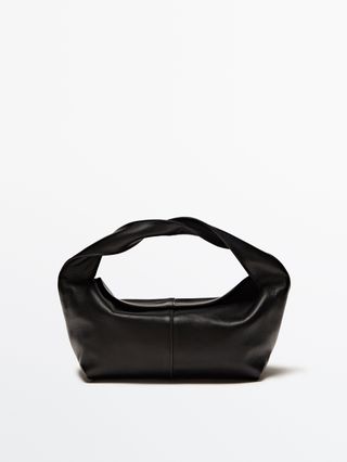 Massimo Dutti + Nappa Leather Croissant Bag