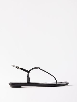 Prada + Toe-Post Leather Sandals