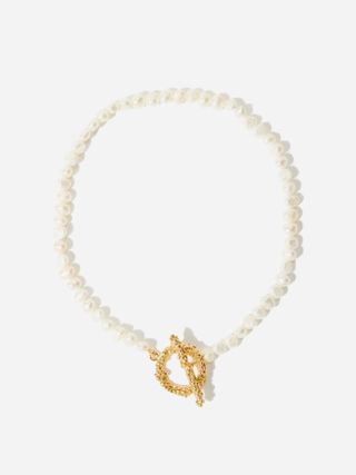 By Alona + Naia Pearl & 18kt Gold-Plated Necklace