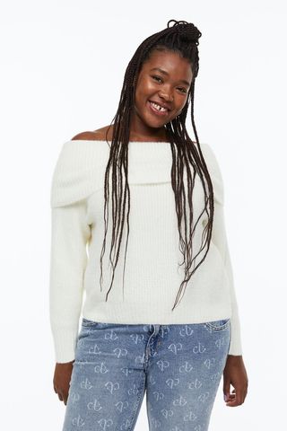 H&M + H&M+ Off-The-Shoulder Sweater