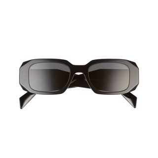 Prada + Runway 49mm Rectangle Sunglasses
