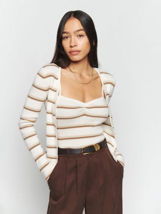 Reformation + Ava Cashmere Tank and Cardi Set