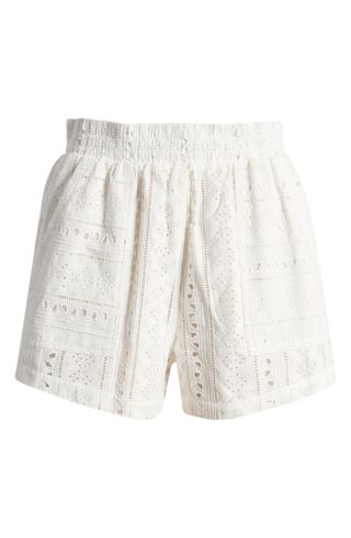 Blanknyc + Eyelet Embroidered Cotton Shorts
