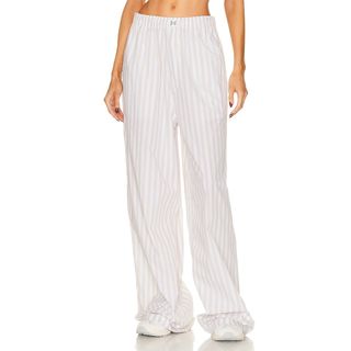 Helsa + Cotton Poplin Stripe Pajama Pant