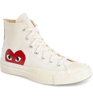 Comme Des Garçons Play x Converse + Chuck Taylor Hidden Heart High Top Sneakers