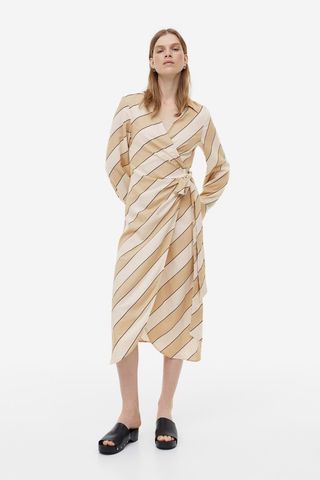 H&M + Linen-Blend Wrap Dress