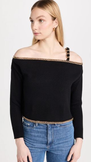 L'Agence + Jayden Chain Pullover Sweater