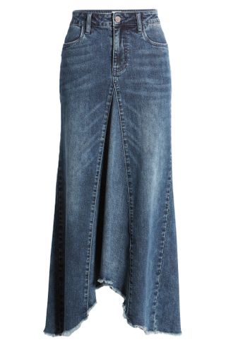 Wash Lab Denim + Long Jean Skirt