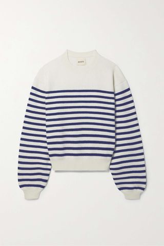 Khaite + Viola Striped Cashmere Sweater