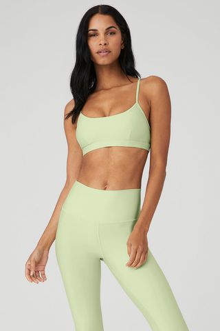 ALO + Airlift Intrigue Bra in Iced Green Tea