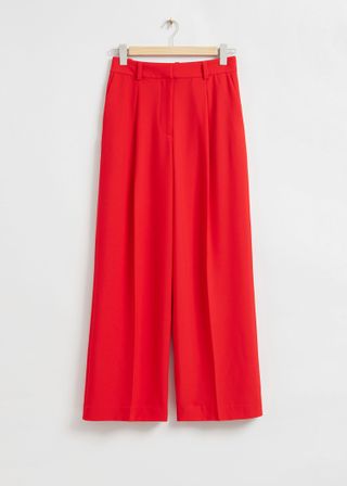 & Other Stories + Wide Tailored Press Crease Trousers