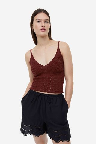 H&M + Crochet-Look Top