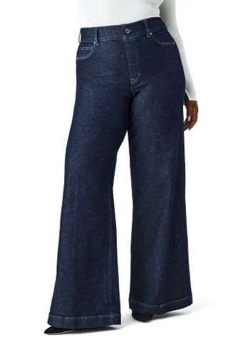 SPANX + Wide Leg Pull-On Jeans
