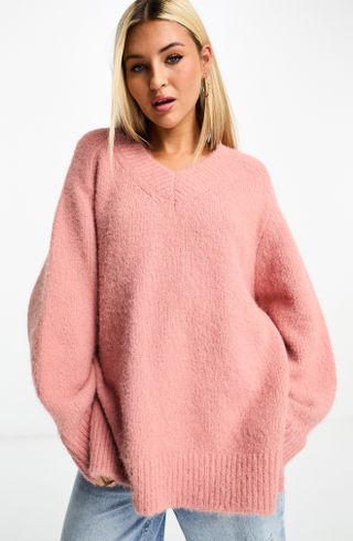 Asos Design + Oversize V-Neck Sweater