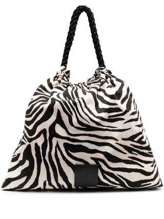Forte Forte + Zebra-Print Cotton Tote Bag