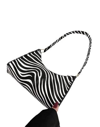 WDIRARA + Zebra Print Shoulder Bag