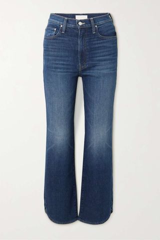 Mother + + Net Sustain the Rambler Zip Matinee Cropped High-Rise Straight-Leg Jeans