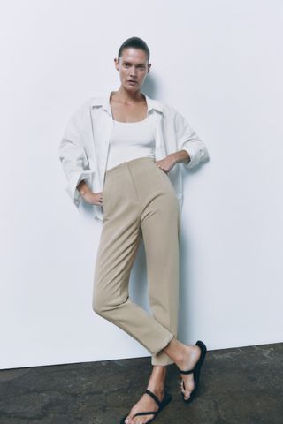 Zara + High-Waisted Pants