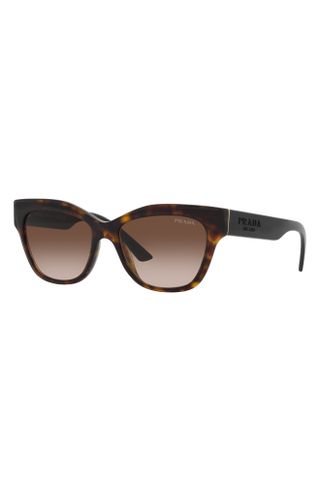 Prada + 53mm Cat Eye Sunglasses