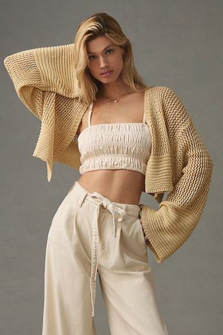 By Anthropologie + Juillet Cropped Kimono Sweater