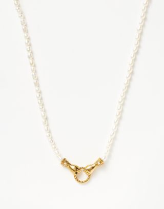 Missoma + Harris Reed in Good Hands Pearl Pendant Necklace