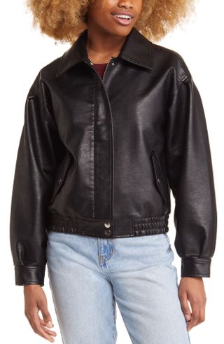 BP + Oversize Faux Leather Jacket