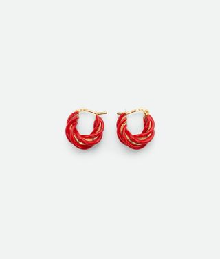 Bottega Veneta + Pillar Twisted Hoop Earrings