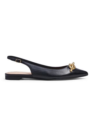 Coach + Veronica Slingback Pointed Toe Skimmer Flats