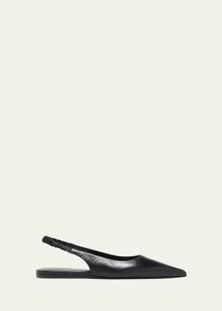 Proenza Schouler + Spike Slingback Leather Flats