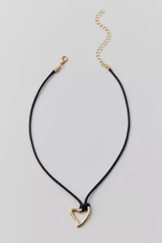 Urban Outfitters + Heart Corded Choker Necklace