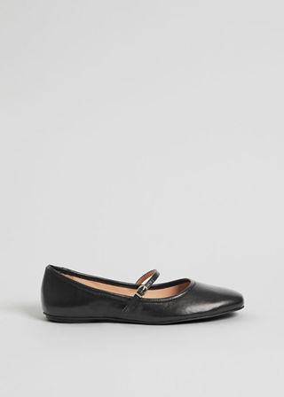 & Other Stories + Mary Jane Leather Ballerina Flats