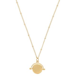 Orelia London + Faceted Disc Spinner Necklace